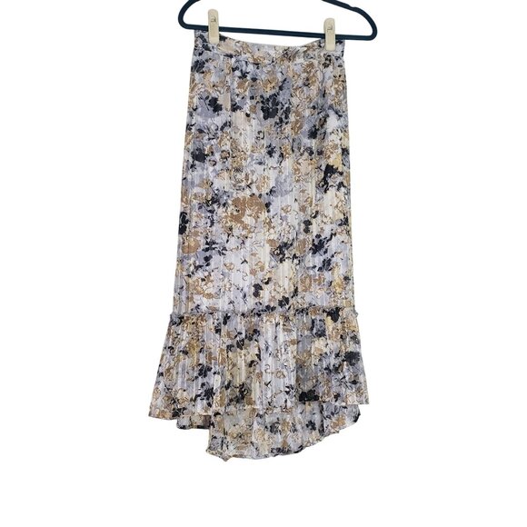 Vintages 90s Elementz Y2k Floral Maxi Skirt Ruffle Cottagecore Church Summer - Picture 1 of 9